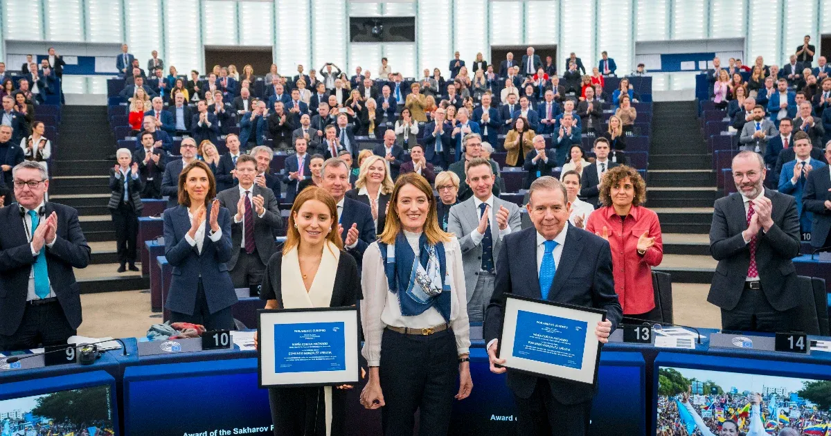 Az Európai Parlament elismerésben részesítette a venezuelai ellenzéki politikai aktivistákat.